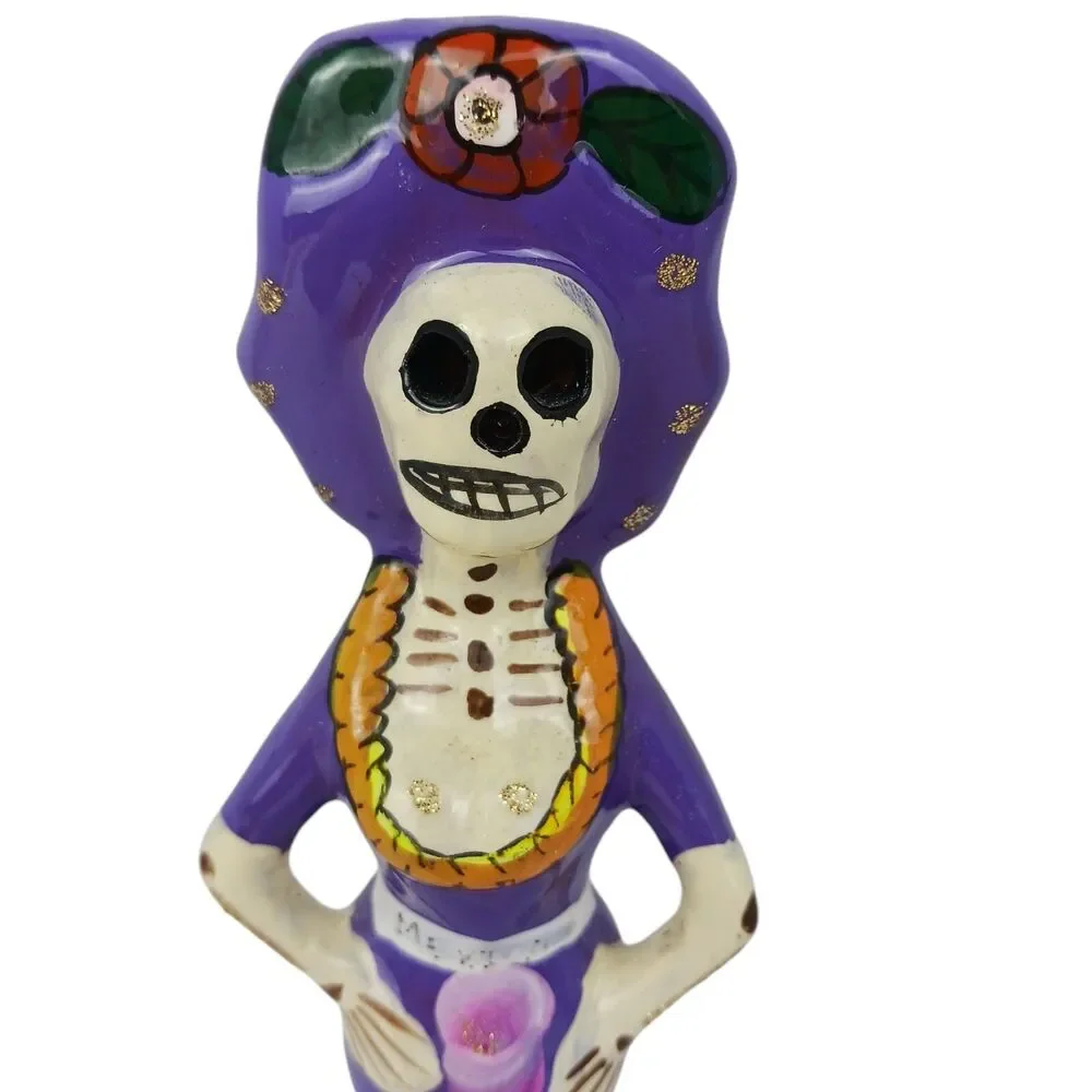 Day of the Dead Catrina Hand Painted Mexican Folk Art Figurine